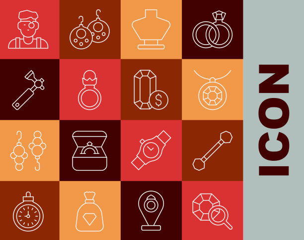 镶线宝石穿孔石吊坠项链图片下载