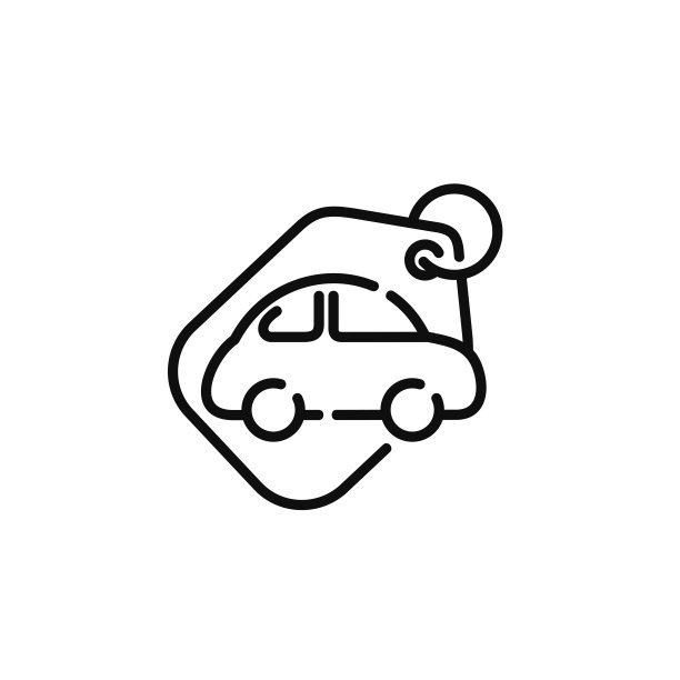 汽车交易线图标与背景隔离图片下载