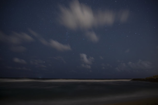 夜晚沙滩上的星空图片下载