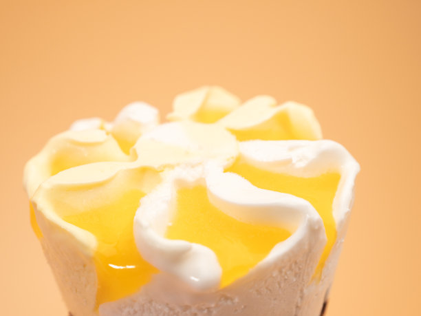 柠檬冰淇淋华夫饼杯。我图片下载