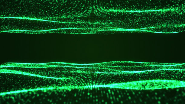 4k抽象粒子波散景背景-水，雪-美丽的闪光循环图片下载