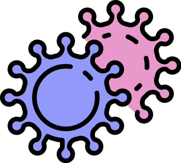 鼻病毒图标颜色轮廓图片下载