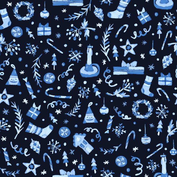 圣诞图案，斯堪的纳维亚风格图片下载