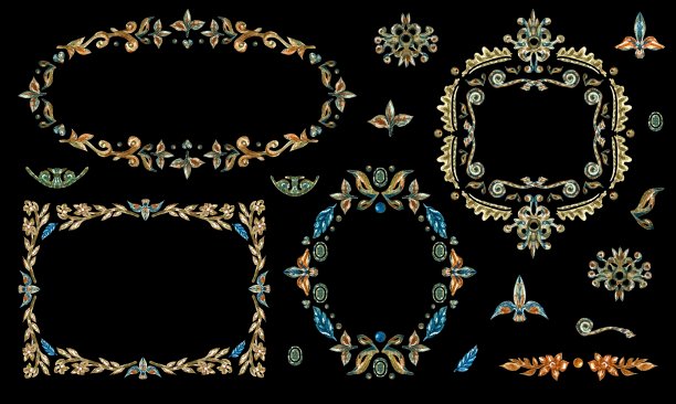 设置复古框架和边界图片下载