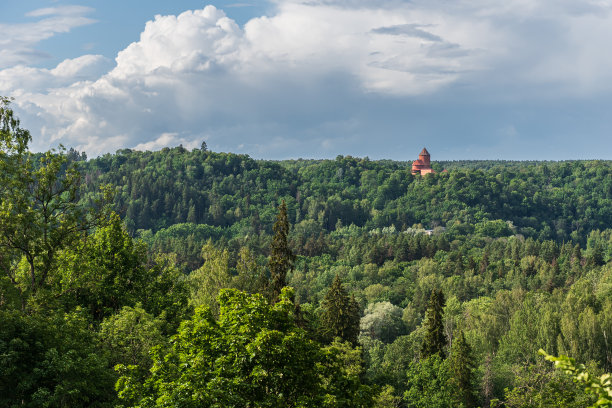 拉脱维亚锡古尔达的图莱达城堡。图片下载