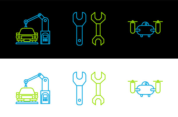 设置线无人机飞行与运动相机图片下载