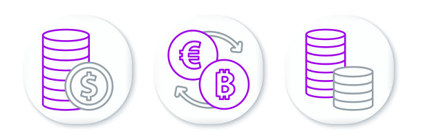 带美元硬币线条设计图片下载