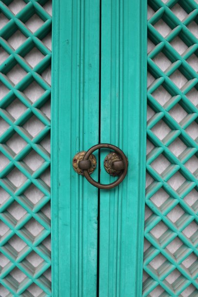 蓝色的门图片下载