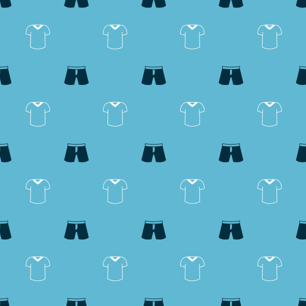将短裤或长裤与t恤搭配成无缝图案图片下载