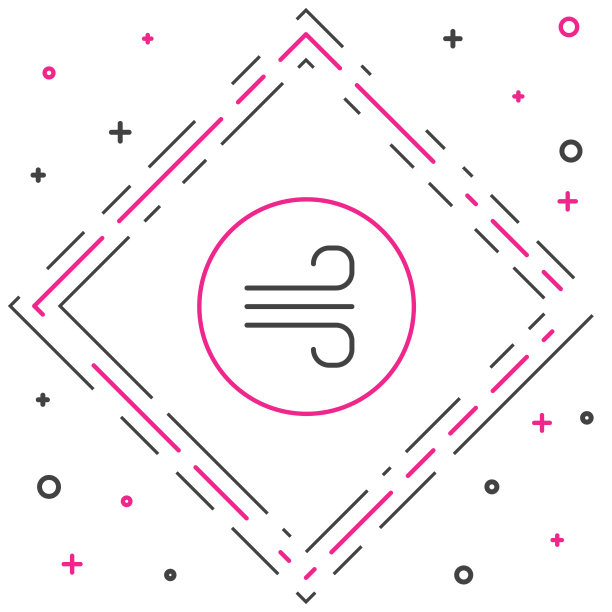 线大风天气图标孤立在白色图片下载