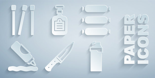 设置肉刀香肠番茄酱瓶打火机图片下载