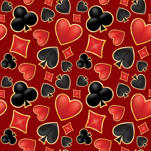 扑克牌套装的无缝模式图片下载