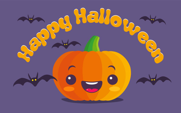 南瓜万圣节矢量插图。图片下载