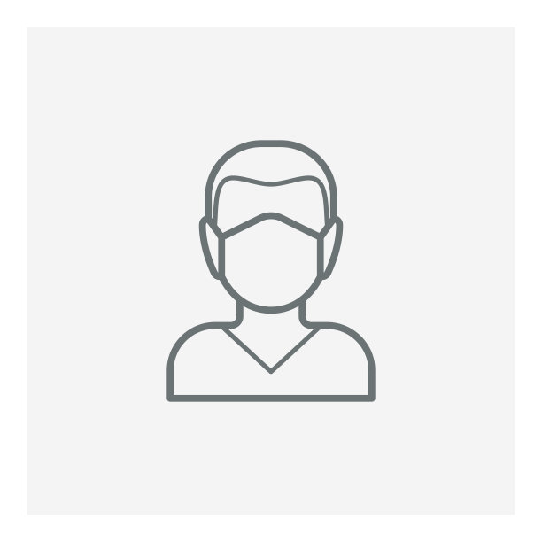 戴医用口罩的男人图标图片下载