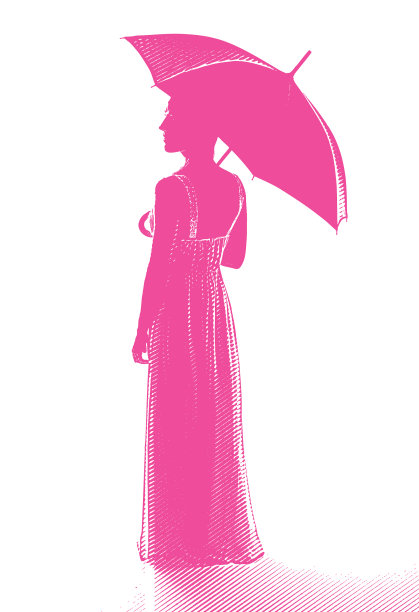 一个沮丧的女人撑着伞，保护她免受情感风暴图片下载