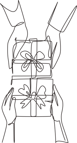 单线画赠送新年图片下载