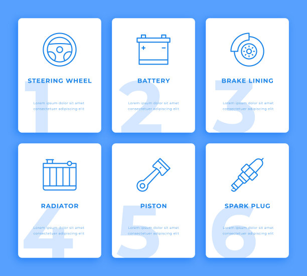 汽车零部件信息图概念图片下载