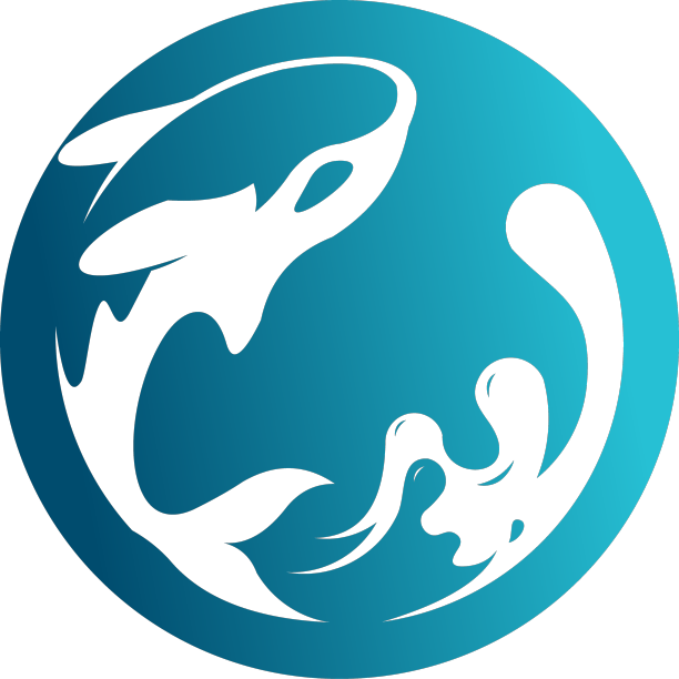 海豚和水标志模板图片下载