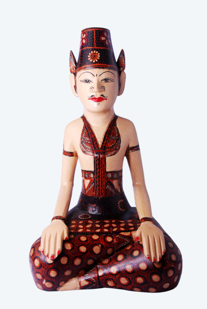 穿着爪哇传统服饰的新郎雕像图片下载