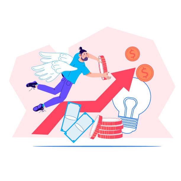 创业融资和创新投资、创意创业理念融资旗帜。图片下载