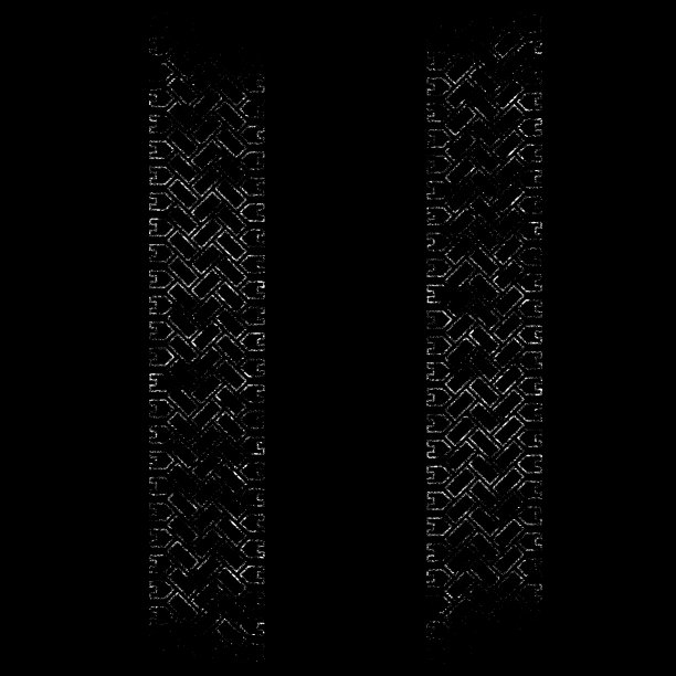 白色轮廓的轮胎痕迹图片下载