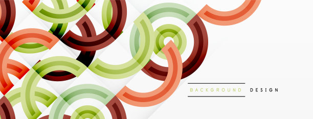 彩色圆形抽象背景模板图片下载