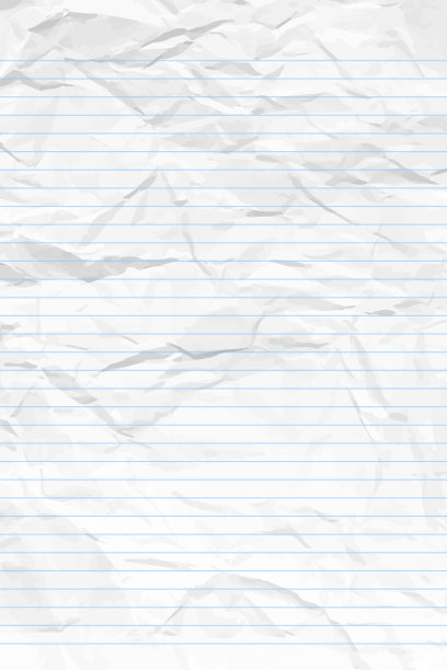 白纸，干净，皱巴巴的笔记本纸图片下载