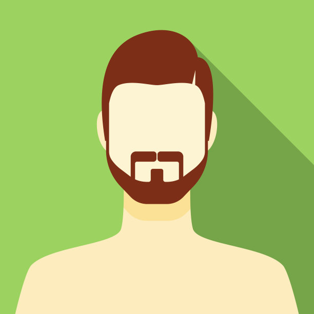 男性面部毛发头像图标图片下载