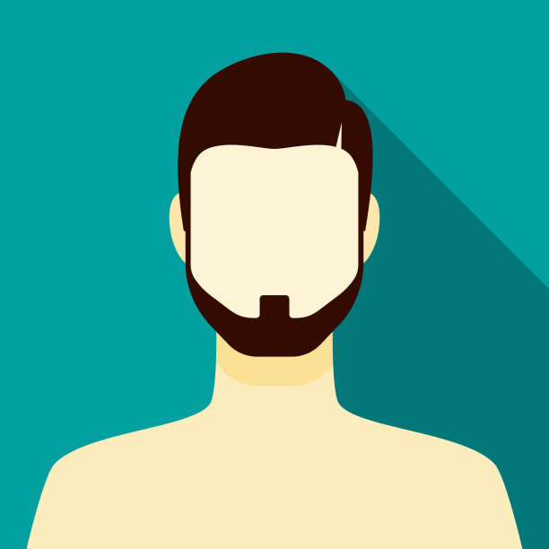 男性面部毛发头像图标图片下载