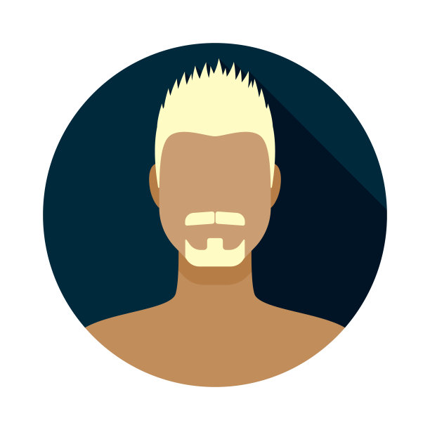 男性面部毛发头像图标图片下载