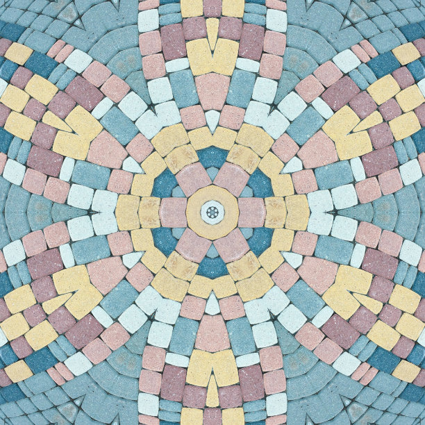 抽象色彩图案马赛克铺装图片下载