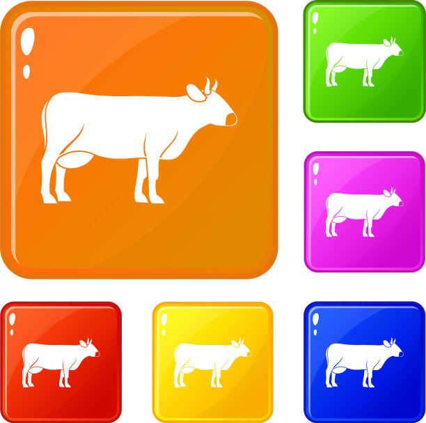 奶牛图标设置颜色图片下载