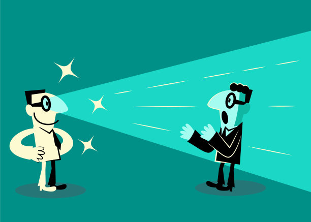 商人眼中射出激光，洞察客户、市场和竞争对手行为图片下载