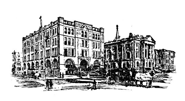 古董插图美国，马萨诸塞州的地标和公司:波士顿，麻省理工学院-麻省理工学院图片下载