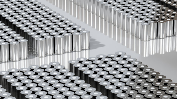 锂离子牵引4680电池组，高容量蓄电池模块，表芯，量产电动车电池，高新技术，能源电动车，3d渲染图片下载