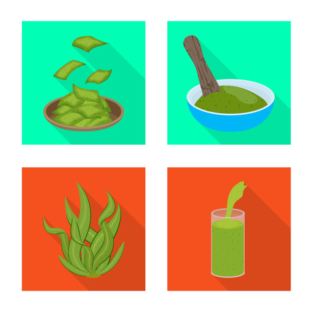 设计蛋白质和海洋符号的集合图片下载