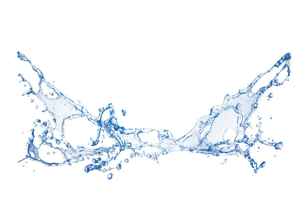 抽象的蓝色水花的三维插图图片下载