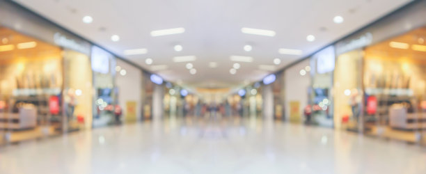抽象模糊现代商场内部背景图片下载