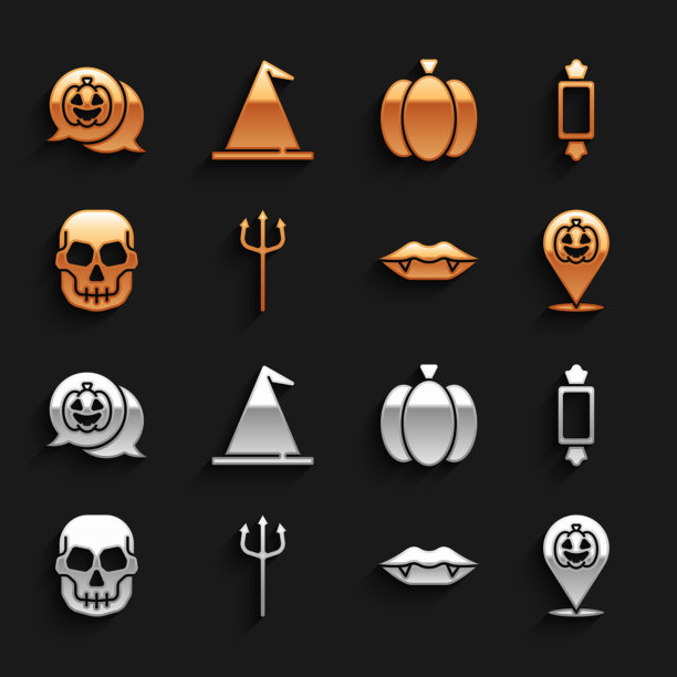 海神三叉戟糖果南瓜吸血鬼牙齿图片下载