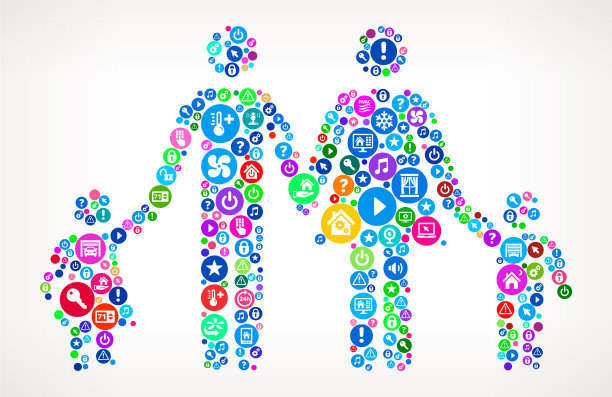 家庭家庭自动化技术图标模式图片下载