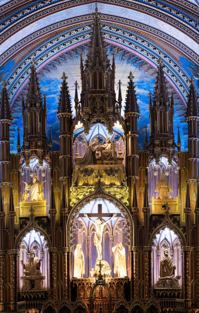 蒙特利尔的圣母院大教堂图片下载