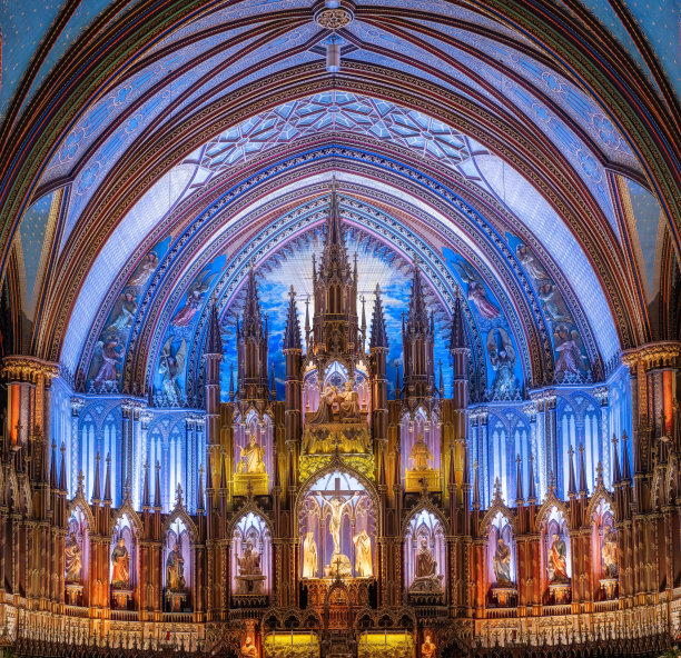 蒙特利尔的圣母院大教堂图片下载