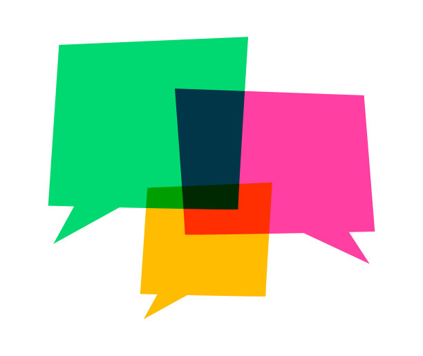 语音气泡鲜艳的颜色图片下载