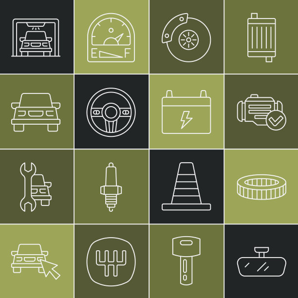 设置汽车后视镜空气滤清器检查发动机图片下载