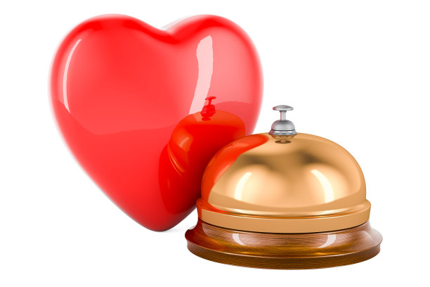 红心带着接待铃。三维渲染图片下载