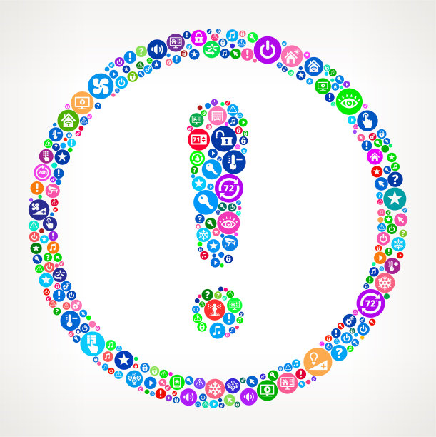 感叹号家居自动化技术图标模式图片下载