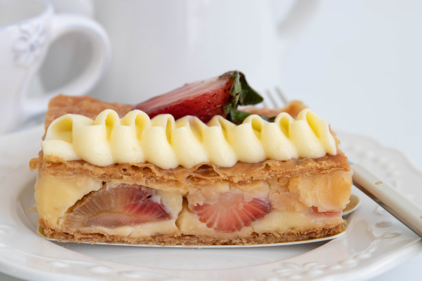 传统的法式甜点，Millefuille图片下载