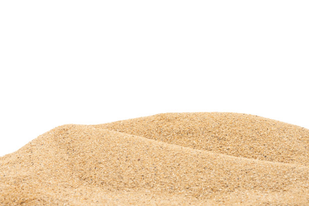 堆沙粗细的概念抽象沙漠，海滩，丘陵，山地，小路孤立在白色的背景图片下载