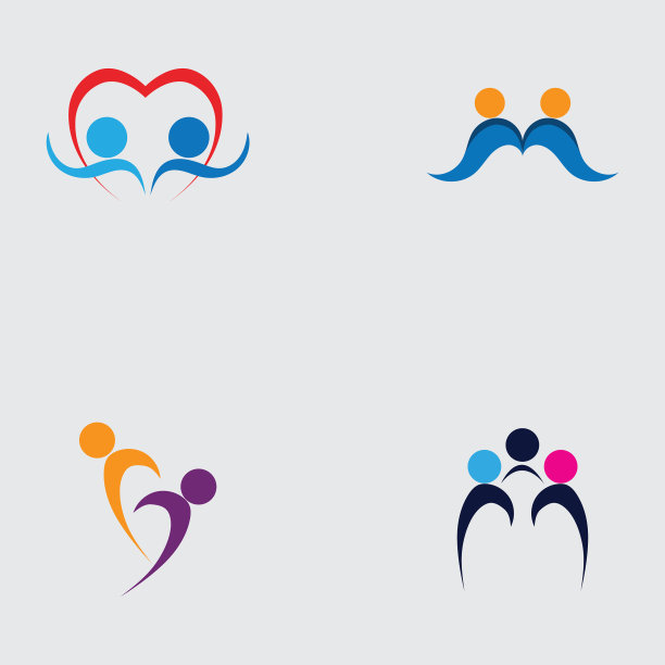 亲情爱心标志及符号设计图片下载