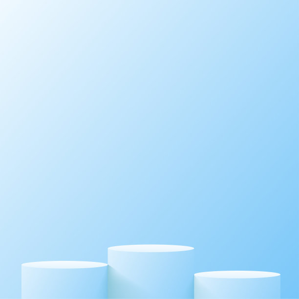 抽象背景与蓝色几何三维讲台。向量图片下载